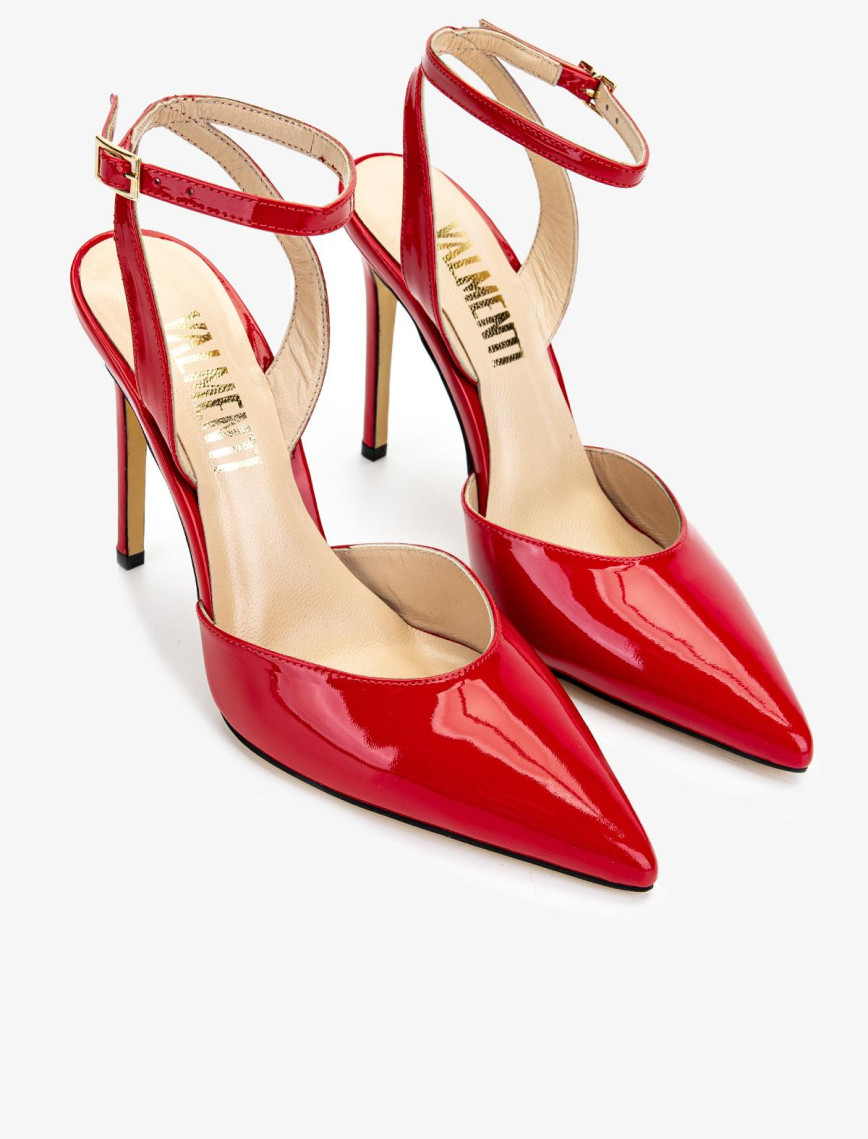 Valmenti Kadın Hakiki Deri Kırmızı Rugan Topuklu Ayakkabı Valmenti Kadın Hakiki Deri Kırmızı Rugan Topuklu Ayakkabı