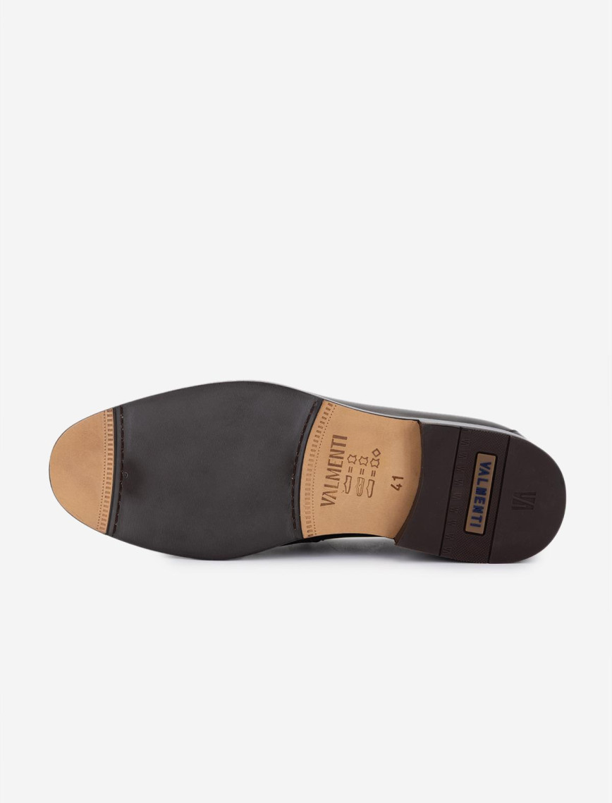 Valmenti Erkek Hakiki Deri Kahverengi Klasik Ayakkabı
