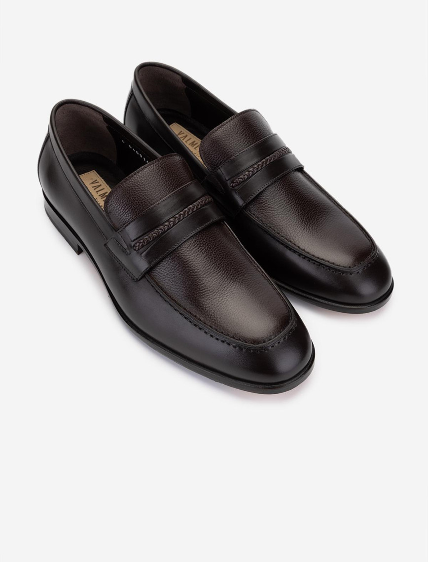 Valmenti Erkek Hakiki Deri Kahverengi Klasik Ayakkabı