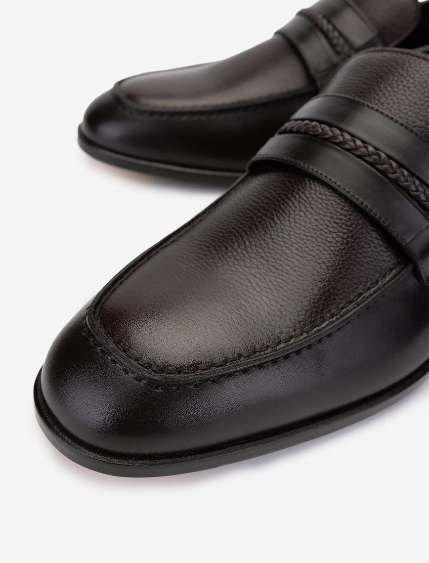 Valmenti Erkek Hakiki Deri Kahverengi Klasik Ayakkabı