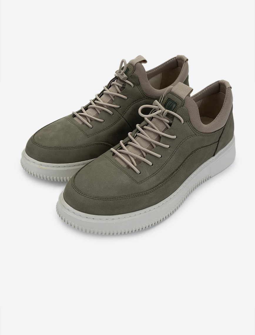 Valmenti Erkek Hakiki Deri Yeşil Nubuk Sneakers & Spor Ayakkabı