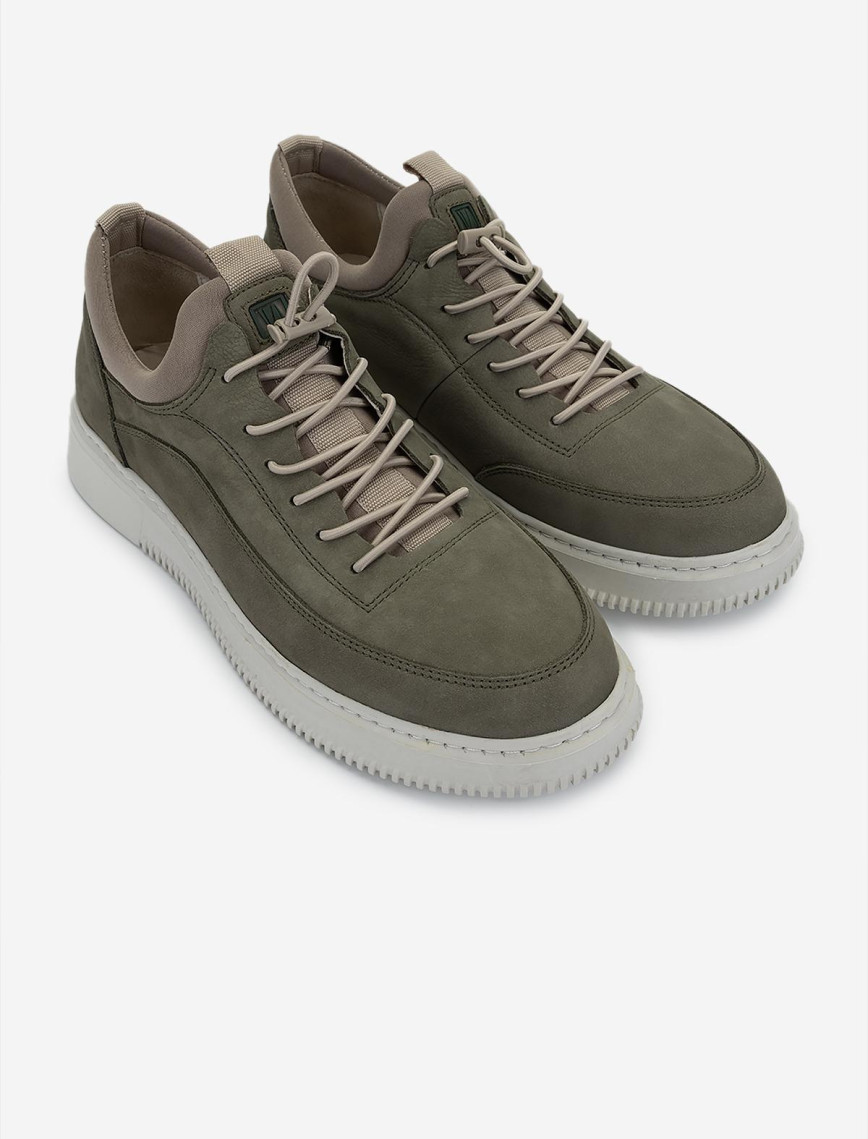 Valmenti Erkek Hakiki Deri Yeşil Nubuk Sneakers & Spor Ayakkabı