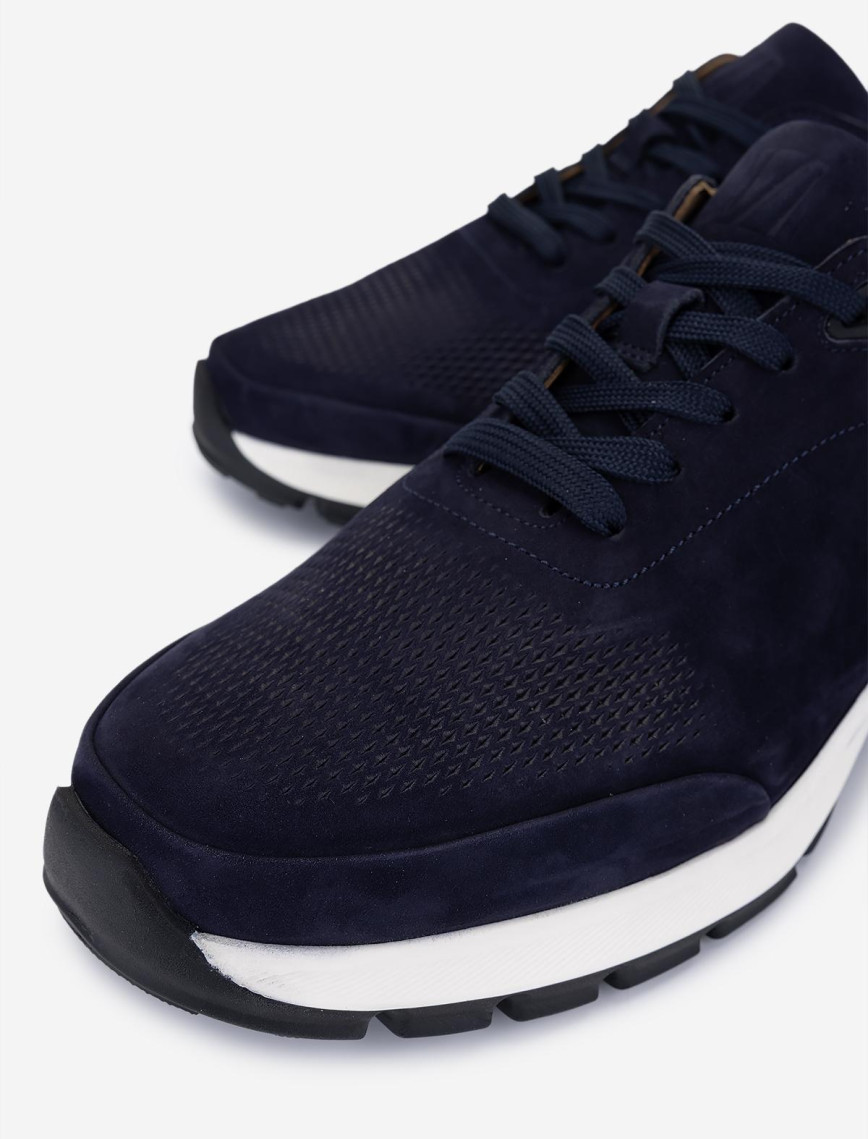 Valmenti Erkek Hakiki Deri Lacivert Nubuk Sneakers & Spor Ayakkabı