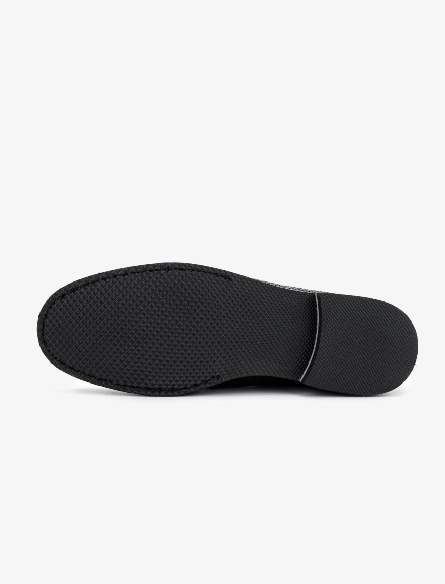 Valmenti Erkek Hakiki Deri Siyah Casual Ayakkabı