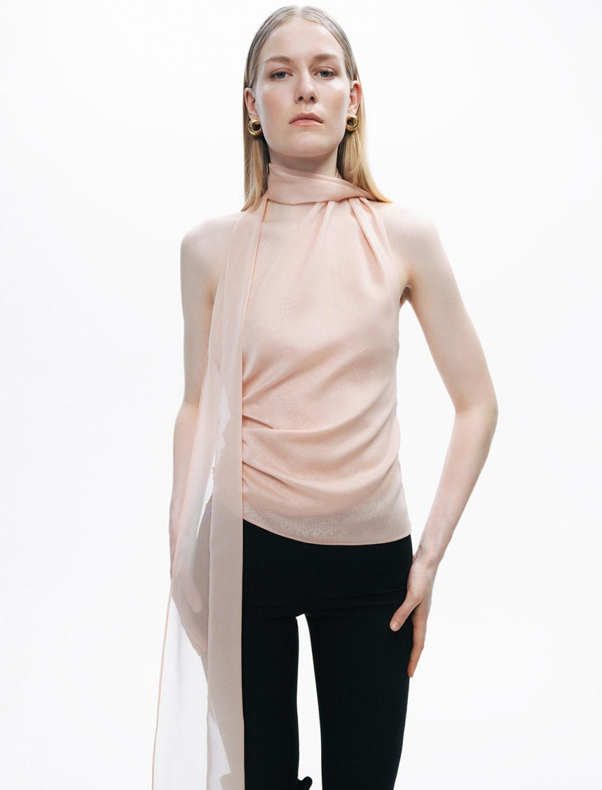 Şal Tasarımlı Bluz Şal Tasarımlı Bluz