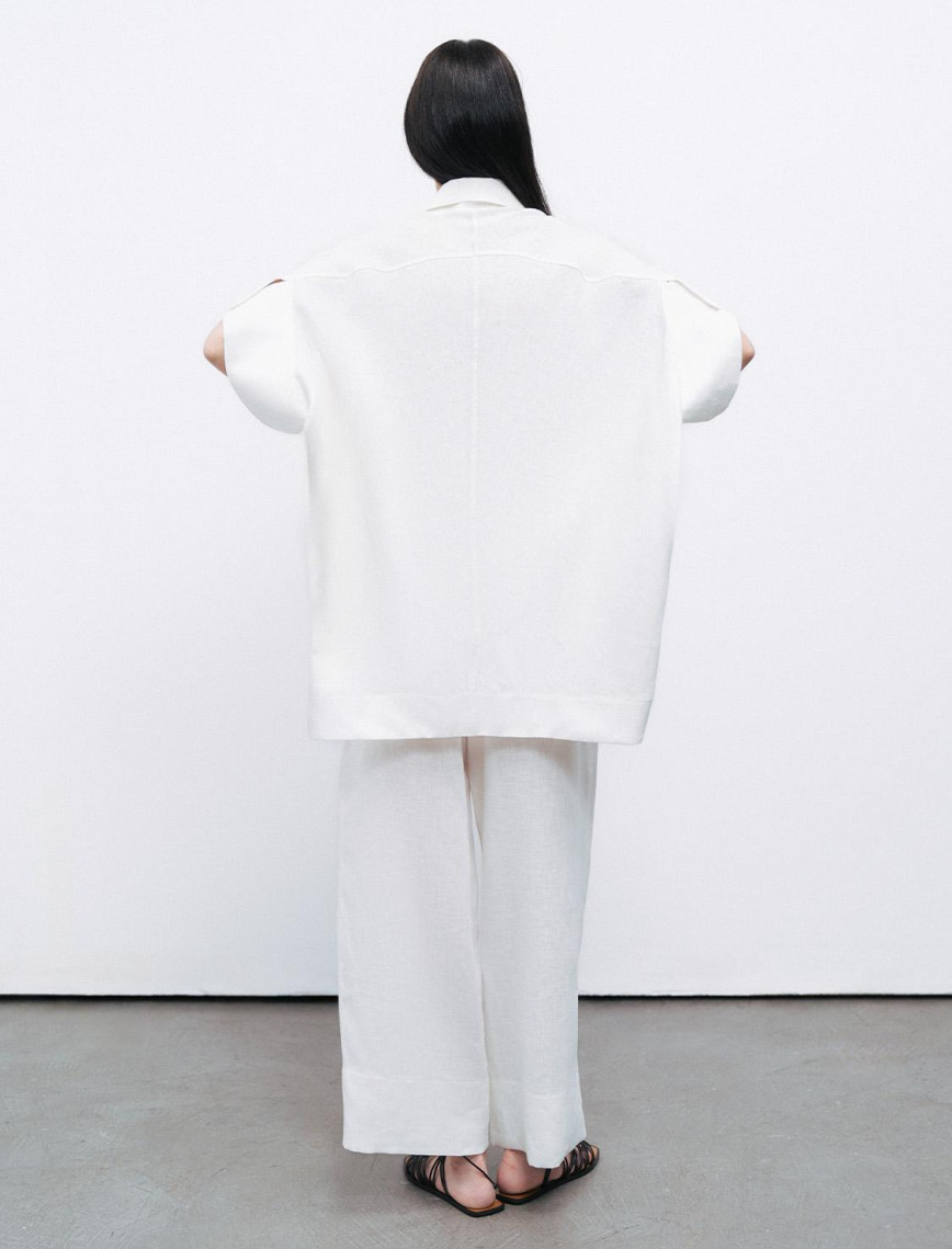 Dökümlü Keten Gömlek Dökümlü Keten Gömlek