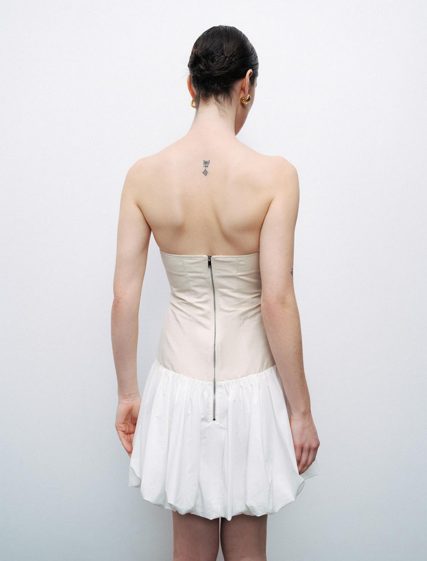 Straplez Mini Elbise