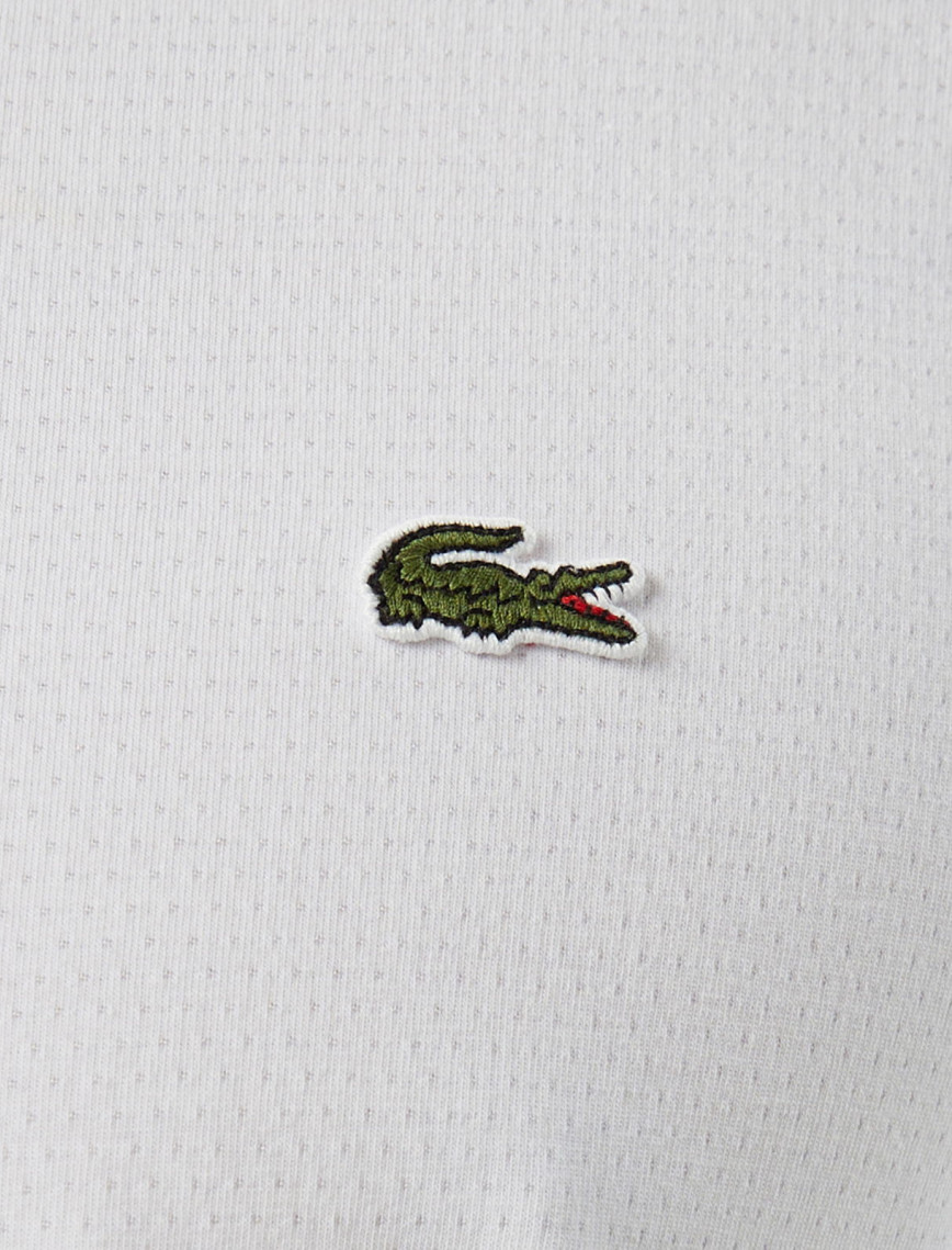 Lacoste Erkek Slim Fit Bisiklet Yaka Beyaz T-Shirt Lacoste Erkek Slim Fit Bisiklet Yaka Beyaz T-Shirt