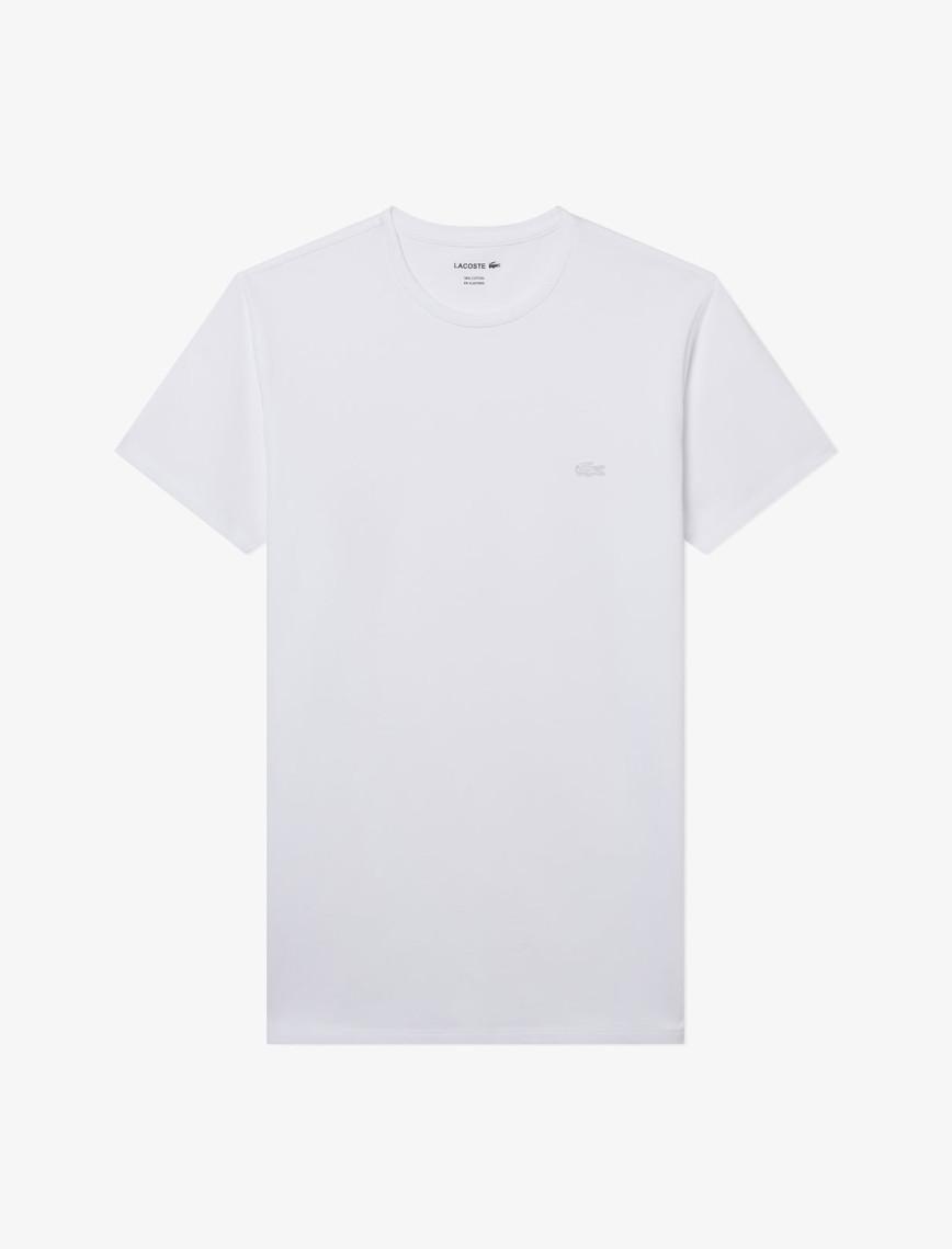 Lacoste Erkek Slim Fit Bisiklet Yaka Beyaz T-Shirt Lacoste Erkek Slim Fit Bisiklet Yaka Beyaz T-Shirt