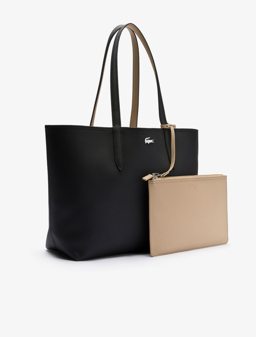 Lacoste Anna Kadın Çift Taraflı Siyah Omuz Çantası Lacoste Anna Kadın Çift Taraflı Siyah Omuz Çantası