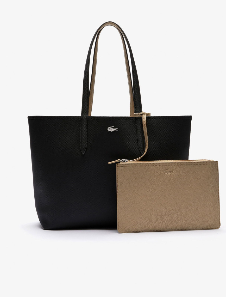 Lacoste Anna Kadın Çift Taraflı Siyah Omuz Çantası Lacoste Anna Kadın Çift Taraflı Siyah Omuz Çantası