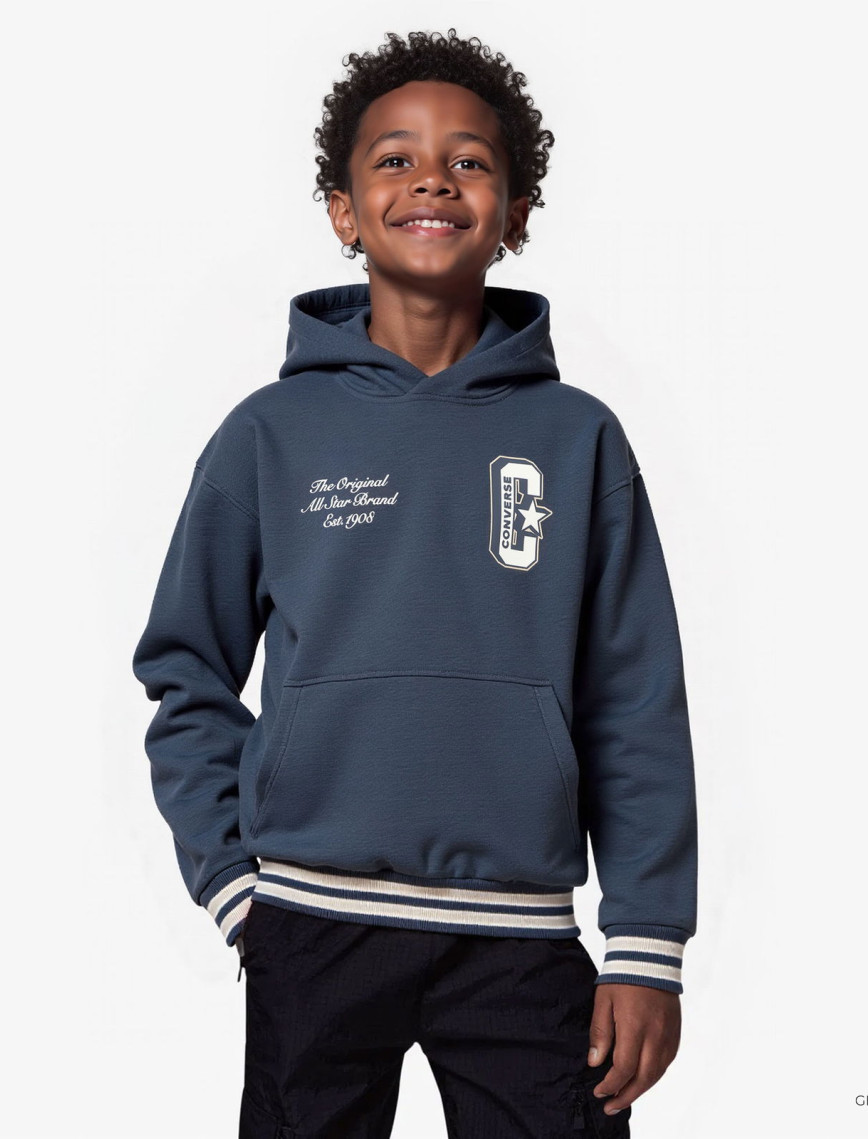 Converse Retro Varsıty Çocuk Lacivert Hoodie Converse Retro Varsıty Çocuk Lacivert Hoodie