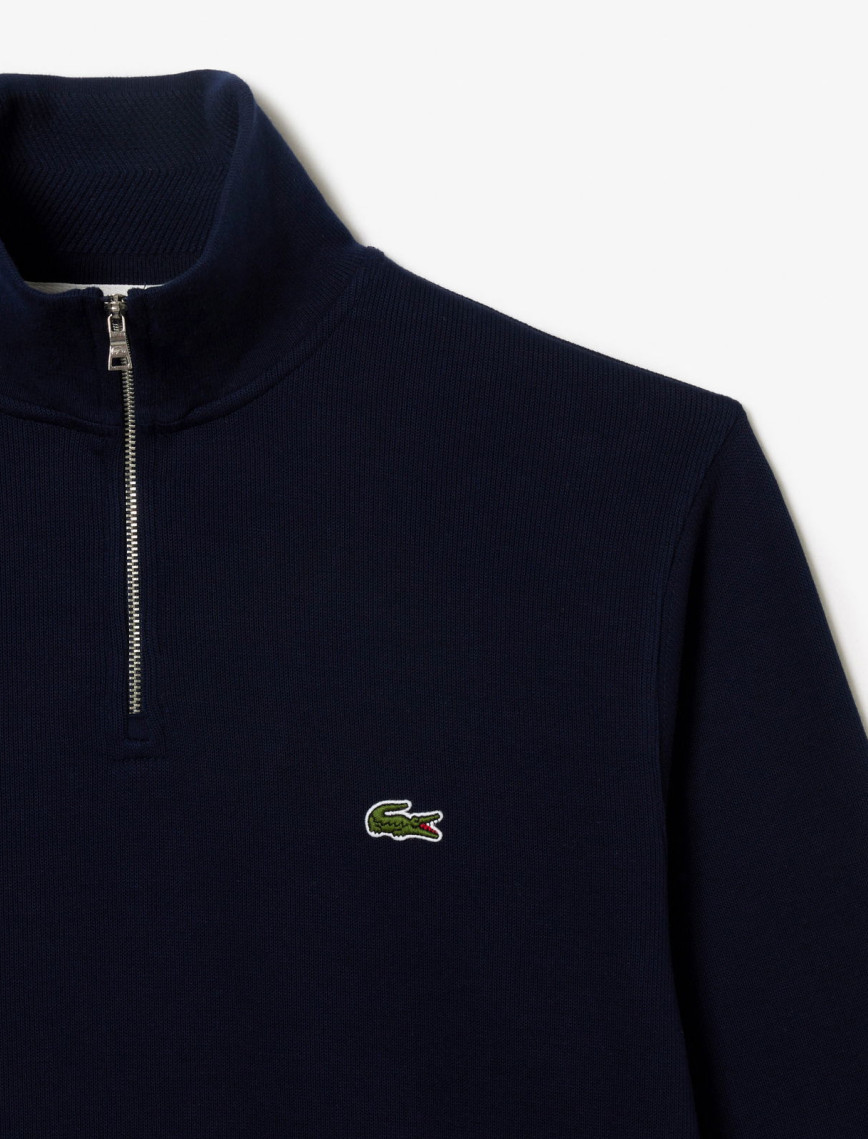 Lacoste Erkek Classic Fit Yarım Fermuarlı Lacivert Sweatshirt Lacoste Erkek Classic Fit Yarım Fermuarlı Lacivert Sweatshirt