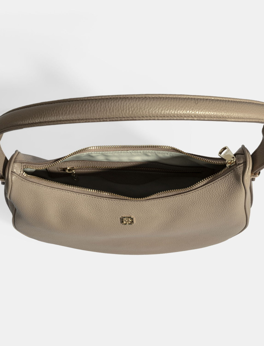 Kadın Koyu Bej Deri Omuz Çantası Kadın Koyu Bej Deri Omuz Çantası