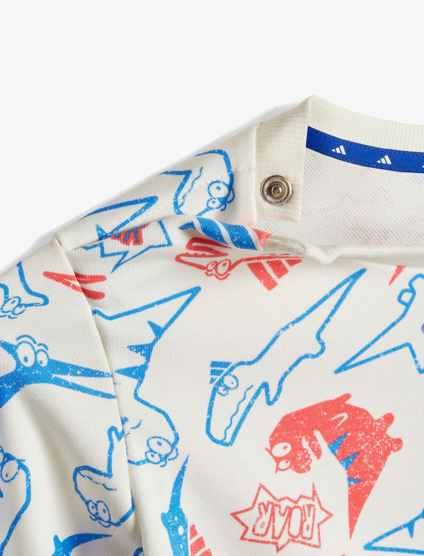 adidas Infant Adiraptor Set Çocuk Beyaz Eşofman Takımı adidas Infant Adiraptor Set Çocuk Beyaz Eşofman Takımı