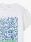 Lacoste Çocuk Bisiklet Yaka Baskılı Beyaz T-Shirt Lacoste Çocuk Bisiklet Yaka Baskılı Beyaz T-Shirt