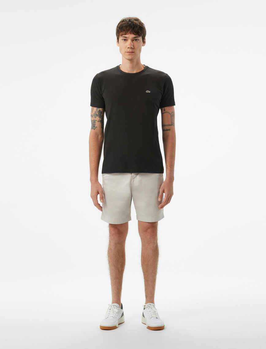 Lacoste Erkek Slim Fit Bisiklet Yaka Siyah T-Shirt Lacoste Erkek Slim Fit Bisiklet Yaka Siyah T-Shirt
