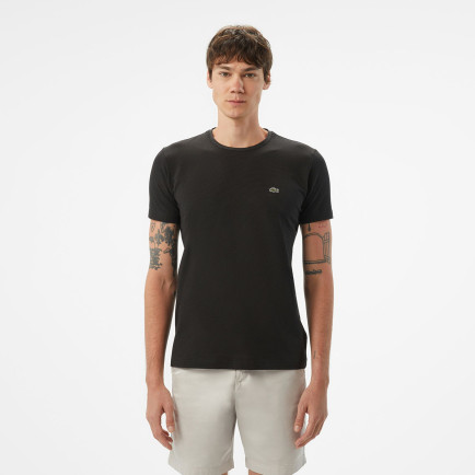 Lacoste Erkek Slim Fit Bisiklet Yaka Siyah T-Shirt Lacoste Erkek Slim Fit Bisiklet Yaka Siyah T-Shirt