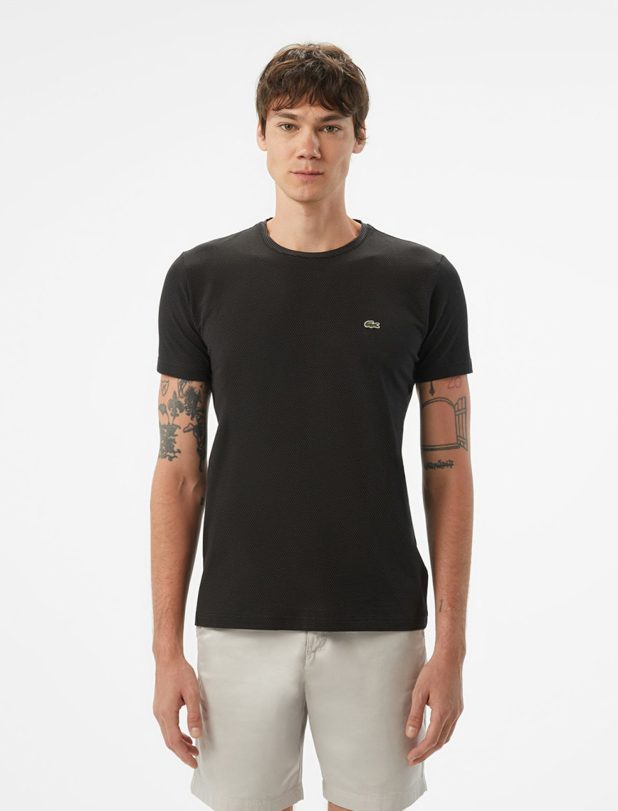 Lacoste Erkek Slim Fit Bisiklet Yaka Beyaz T-Shirt Lacoste Erkek Slim Fit Bisiklet Yaka Beyaz T-Shirt