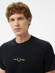 Fred Perry Embroidered Erkek Siyah T-Shirt Fred Perry Embroidered Erkek Siyah T-Shirt