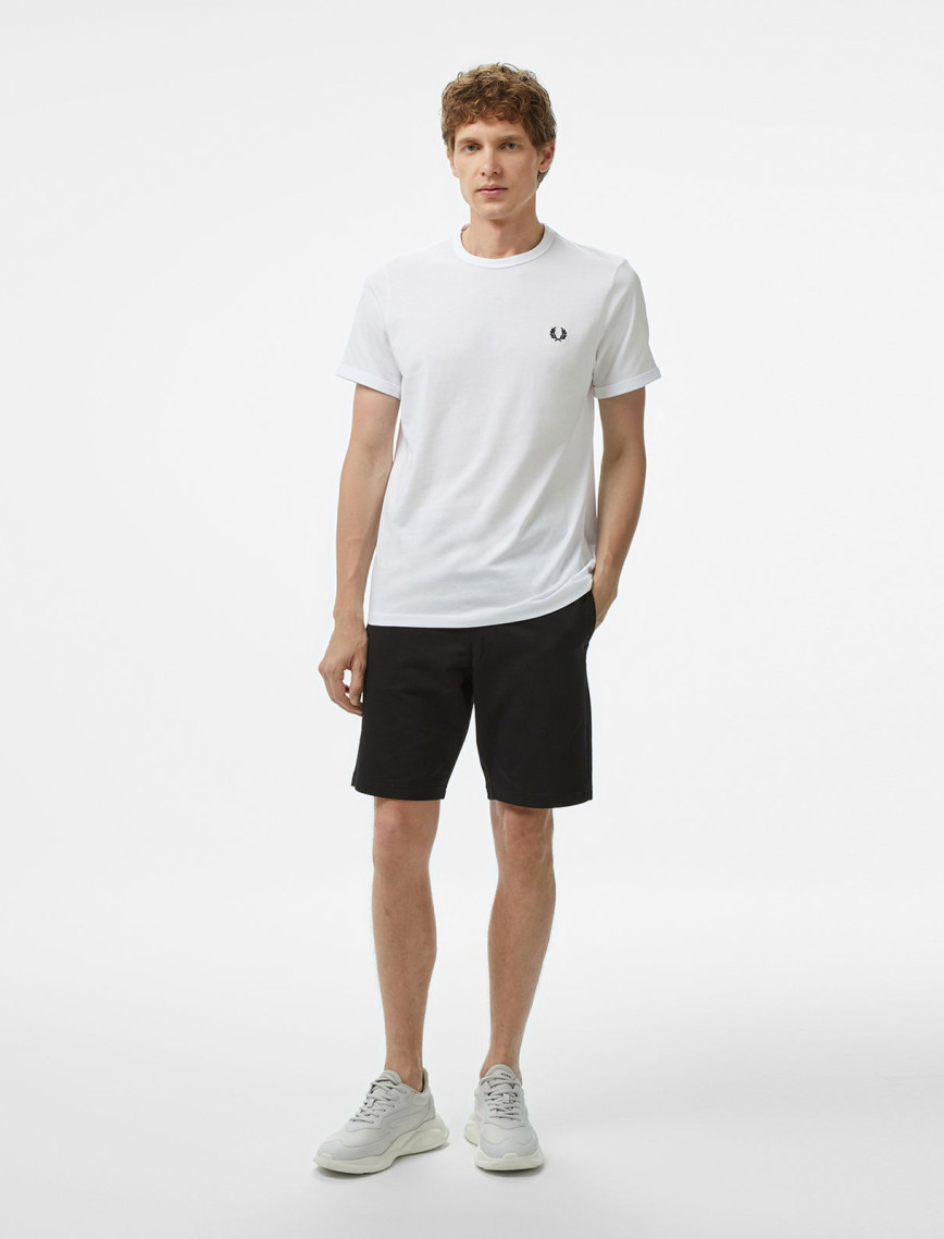 Fred Perry Ringer Erkek Beyaz T-Shirt Fred Perry Ringer Erkek Beyaz T-Shirt