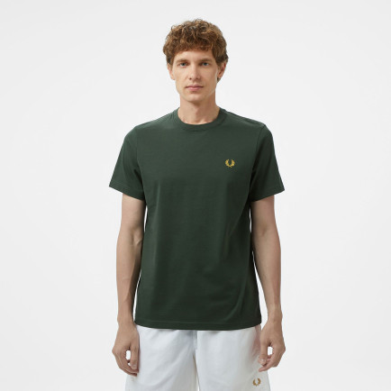 Fred Perry Crew Neck Erkek Yeşil T-Shirt Fred Perry Crew Neck Erkek Yeşil T-Shirt