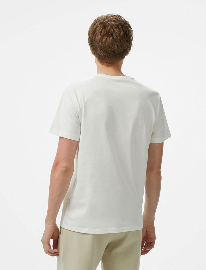 Fred Perry Crew Neck Erkek Beyaz T-Shirt Fred Perry Crew Neck Erkek Beyaz T-Shirt