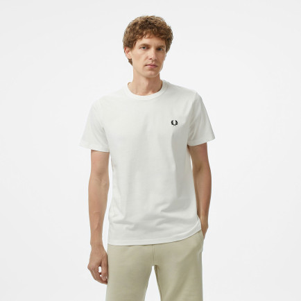 Fred Perry Crew Neck Erkek Beyaz T-Shirt Fred Perry Crew Neck Erkek Beyaz T-Shirt