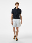 Fred Perry Crepe Pique Zip Neck Erkek Lacivert Polo