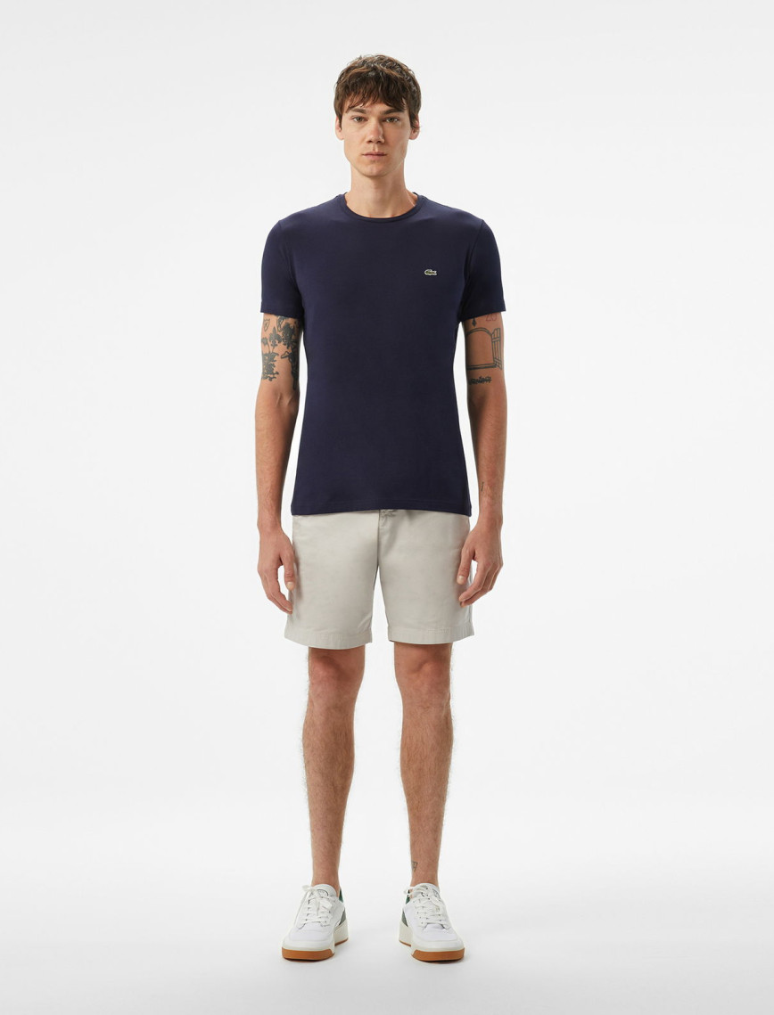 Lacoste Erkek Slim Fit Bisiklet Yaka Lacivert T-Shirt Lacoste Erkek Slim Fit Bisiklet Yaka Lacivert T-Shirt