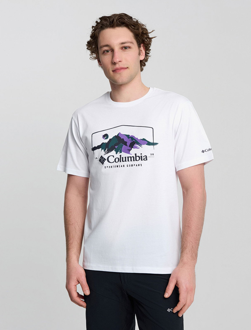 Columbia Csc M Brush With Nature Erkek Beyaz T-Shirt