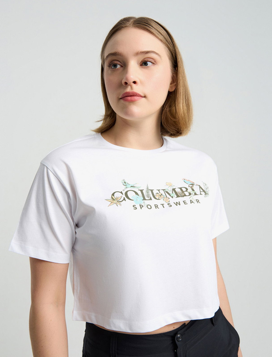 Columbia Csc Outback Critters Crop Kadın Beyaz T-Shirt Columbia Csc Outback Critters Crop Kadın Beyaz T-Shirt