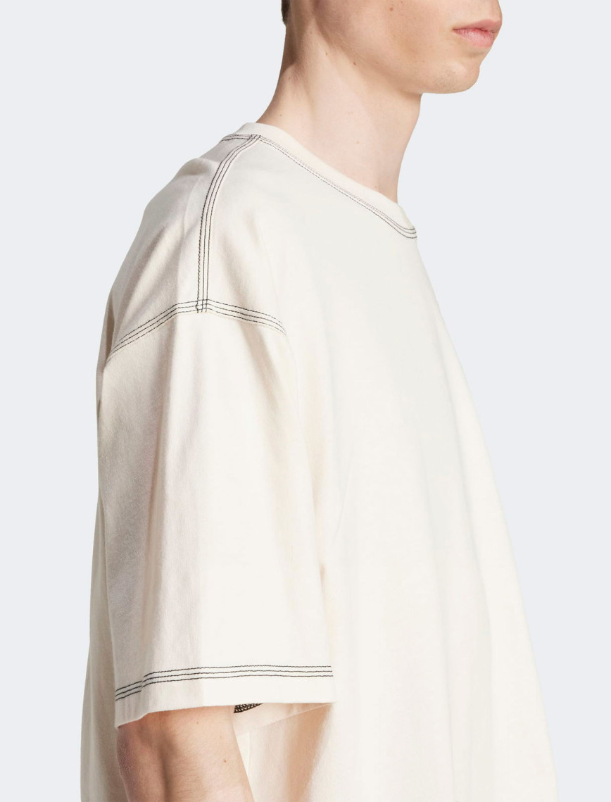 adidas Trefoil Essentials Erkek Beyaz Oversize T-Shirt adidas Trefoil Essentials Erkek Beyaz Oversize T-Shirt