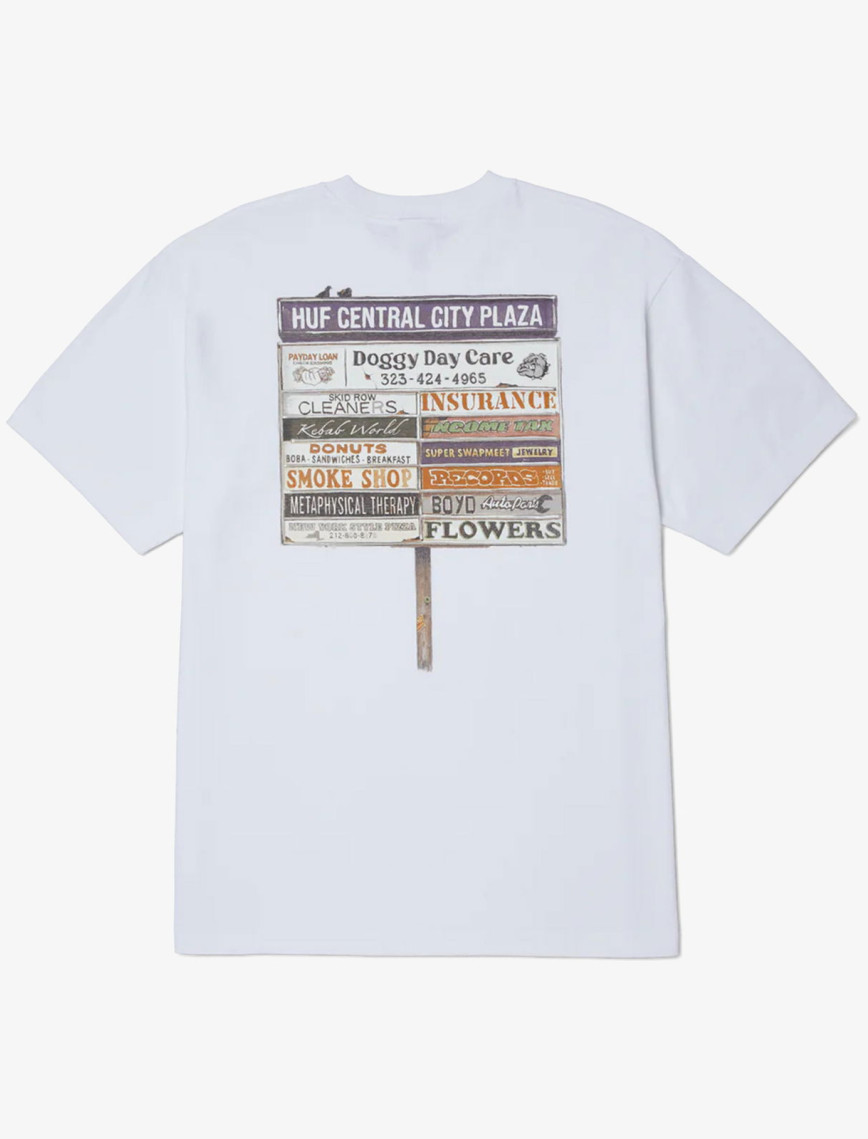 Huf Plaza Erkek Beyaz T-Shirt