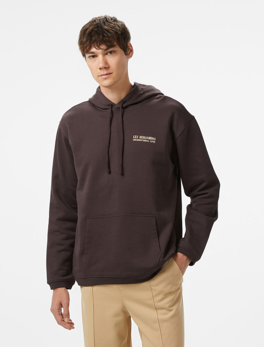 Les Benjamin Erkek Bej Hoodie Les Benjamin Erkek Bej Hoodie