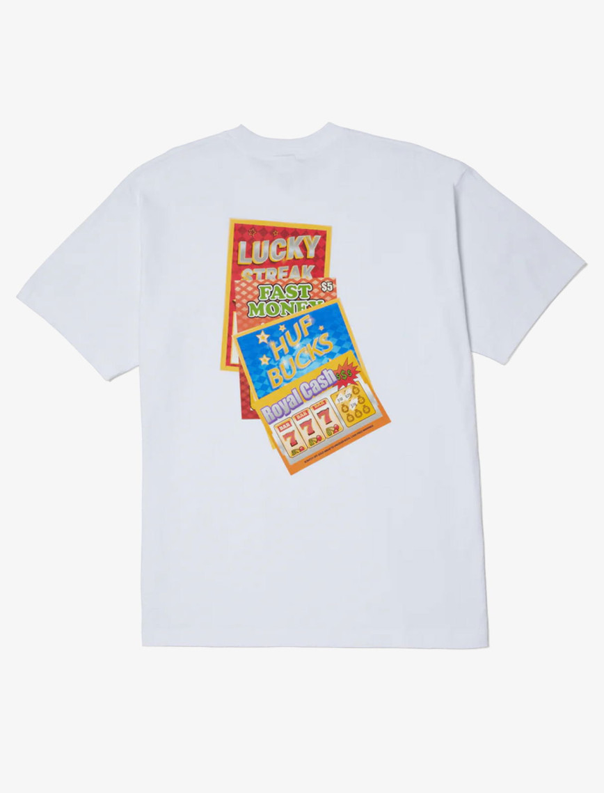 Huf Lucky Erkek Beyaz T-Shirt Huf Lucky Erkek Beyaz T-Shirt