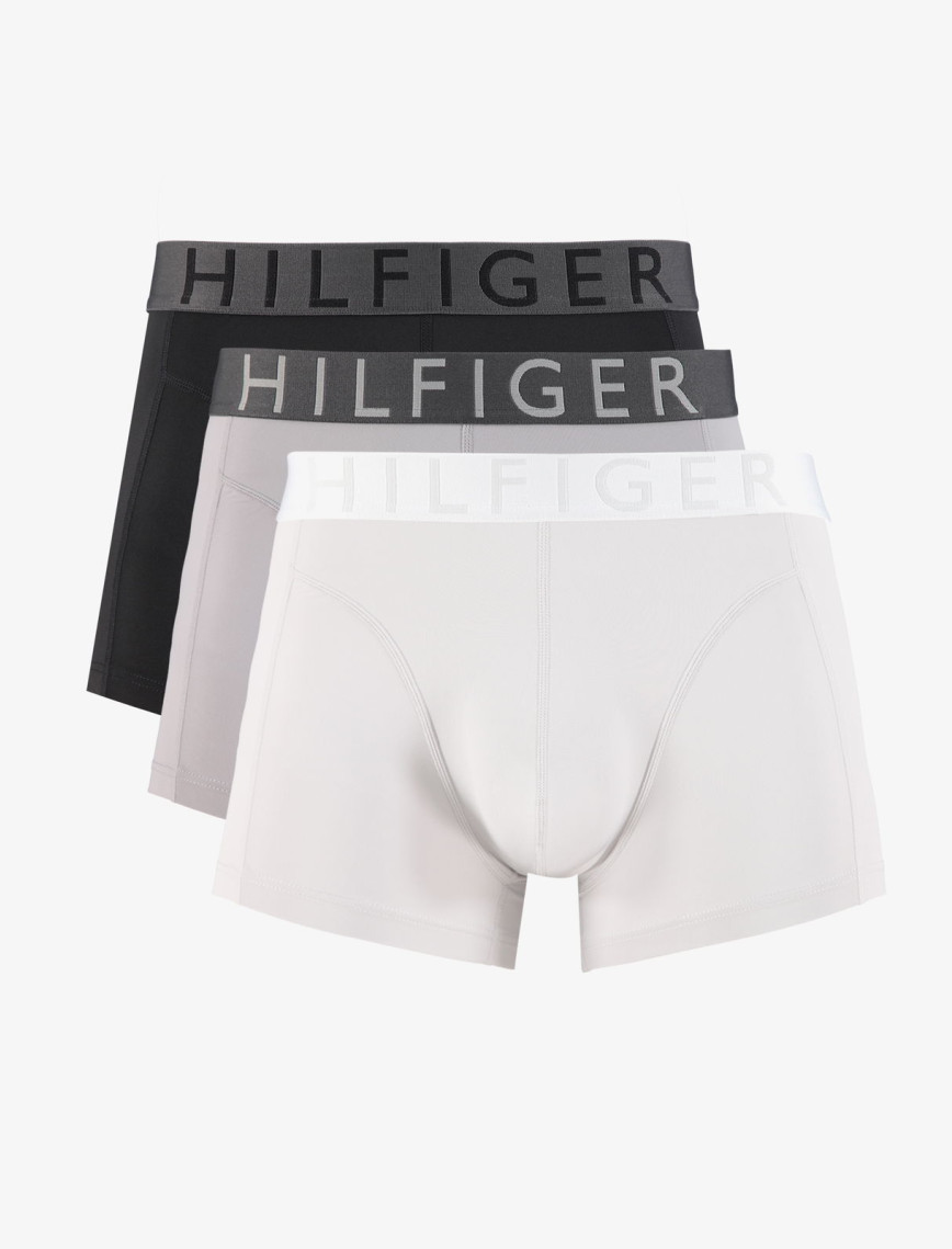 Tommy Hilfiger Bel Lastikli Logolu Erkek Renkli 3'lü Boxer Tommy Hilfiger Bel Lastikli Logolu Erkek Renkli 3'lü Boxer