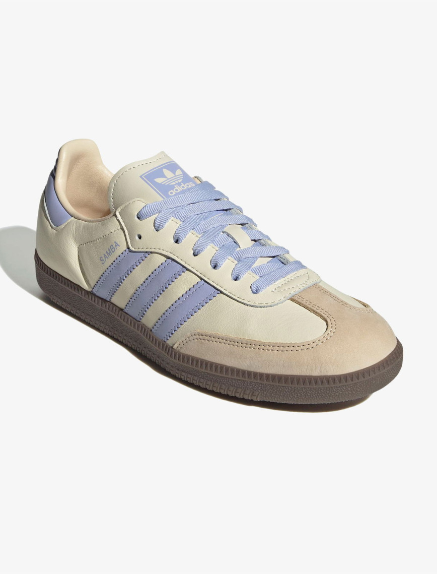 adidas Samba OG Unisex Krem/Lila Spor Ayakkabı adidas Samba OG Unisex Krem/Lila Spor Ayakkabı