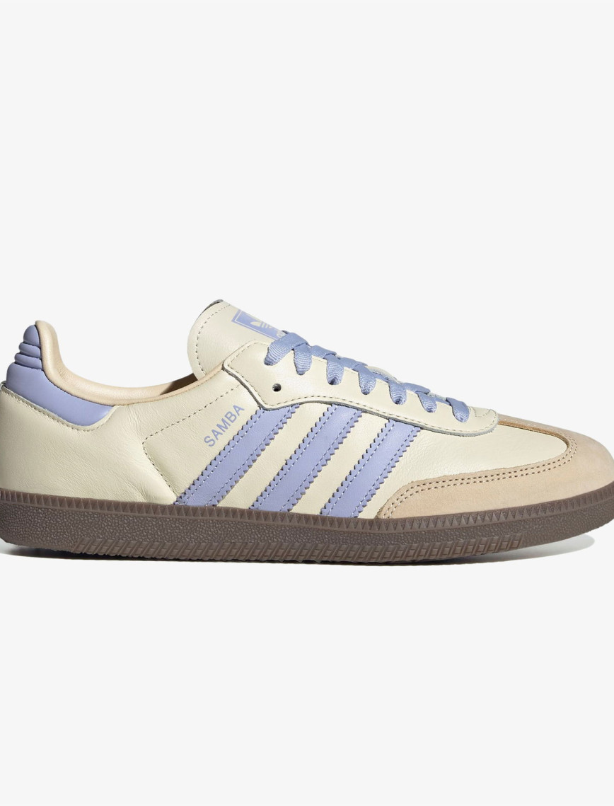 adidas Samba OG Unisex Krem/Lila Spor Ayakkabı adidas Samba OG Unisex Krem/Lila Spor Ayakkabı