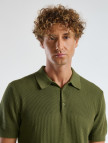 Erkek Haki %100 Koton Regular Fit Triko Polo Yaka Kazak Erkek Haki %100 Koton Regular Fit Triko Polo Yaka Kazak