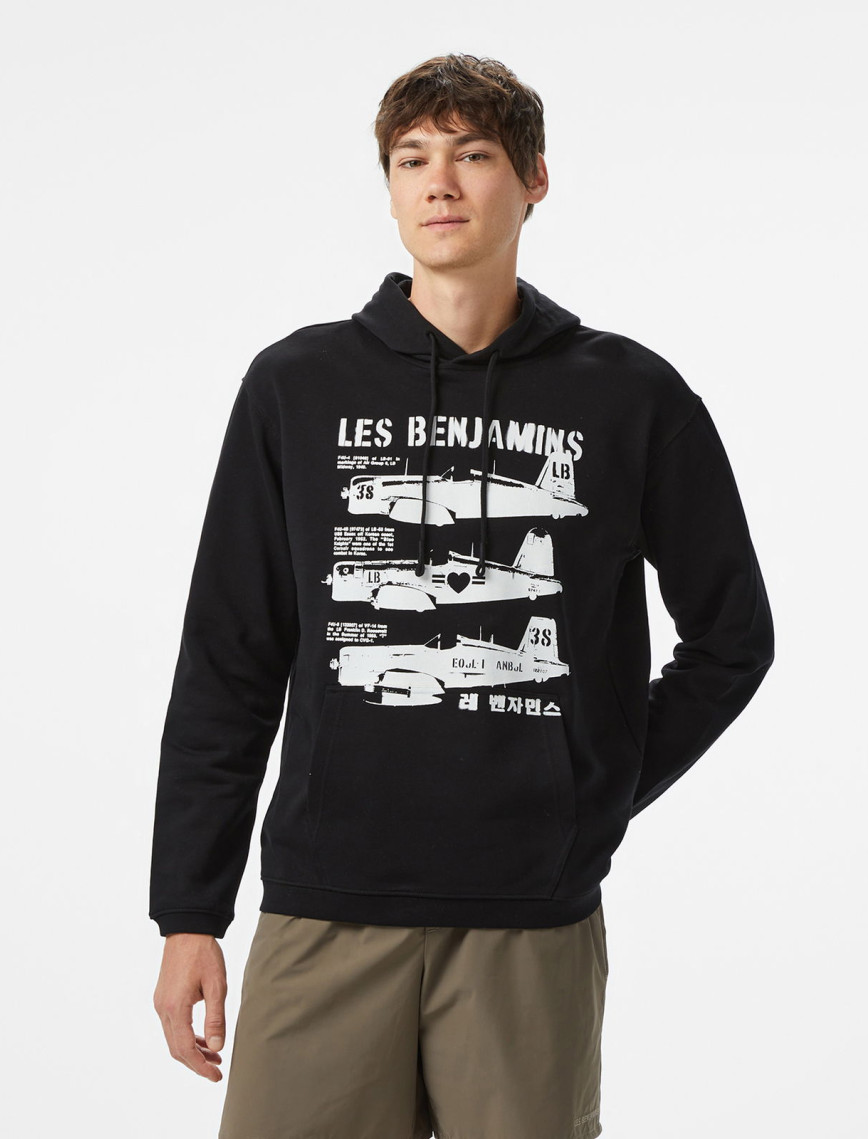 Les Benjamins Erkek Mavi Hoodie Les Benjamins Erkek Mavi Hoodie