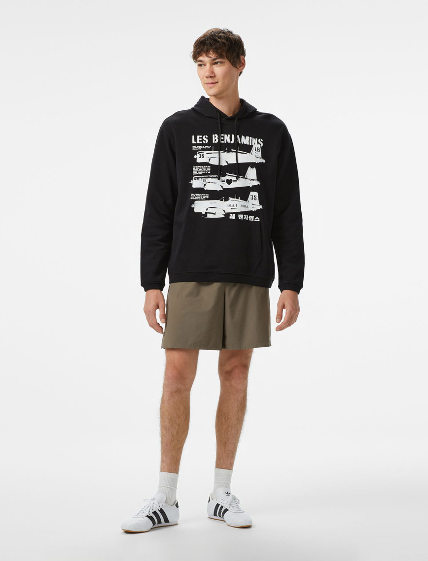 Les Benjamins Erkek Mavi Hoodie Les Benjamins Erkek Mavi Hoodie