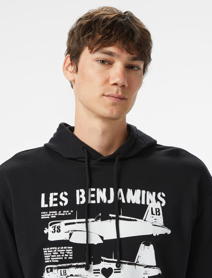 Les Benjamins Erkek Mavi Hoodie Les Benjamins Erkek Mavi Hoodie