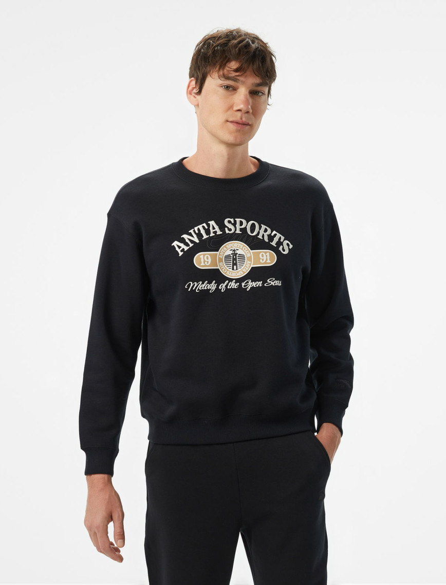 Anta Iconic Erkek Siyah Sweatshirt Anta Iconic Erkek Siyah Sweatshirt