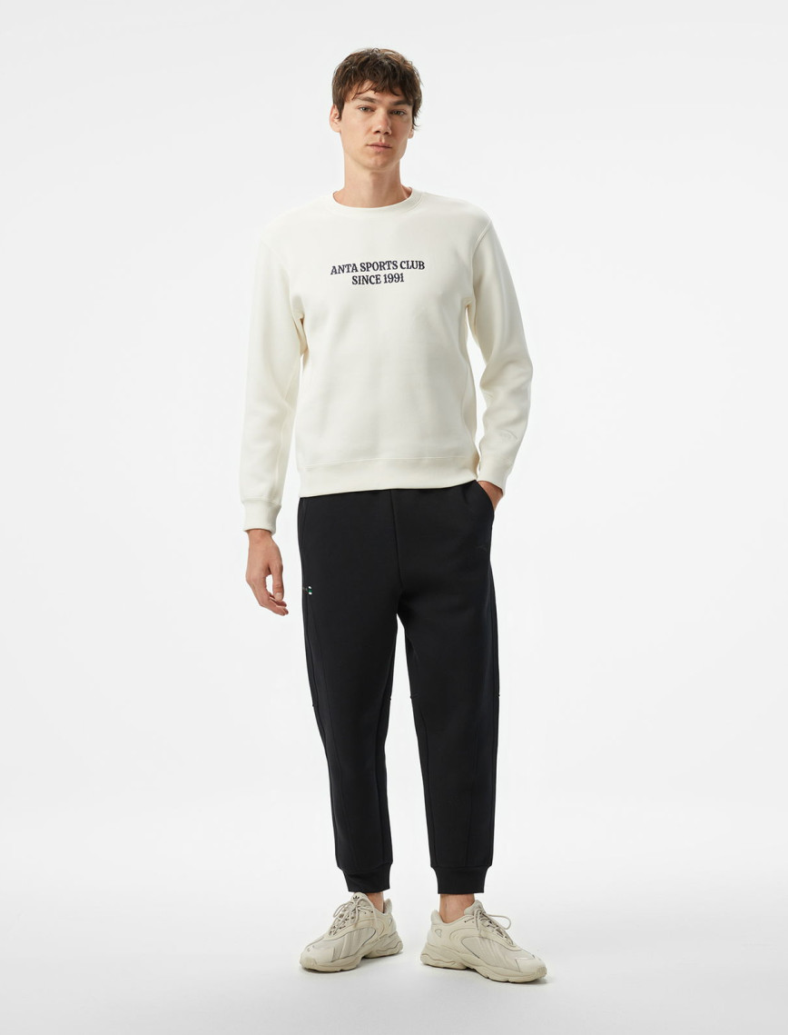 Anta Sports Club Erkek Beyaz Sweatshirt Anta Sports Club Erkek Beyaz Sweatshirt