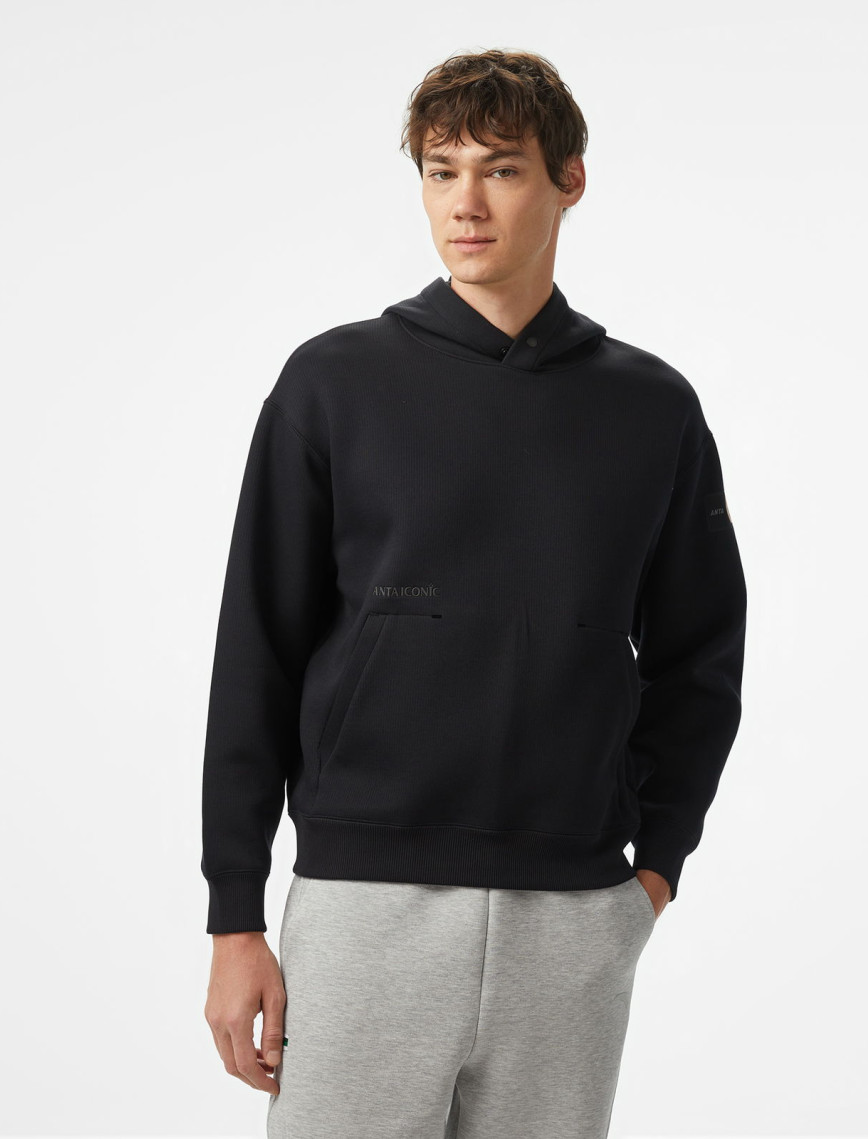 Anta Iconic Erkek Siyah Hoodie Anta Iconic Erkek Siyah Hoodie