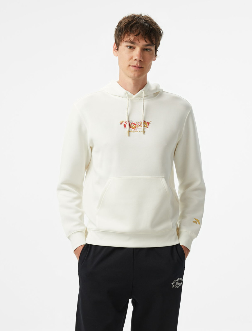 Anta Sports Club Erkek Beyaz Sweatshirt Anta Sports Club Erkek Beyaz Sweatshirt