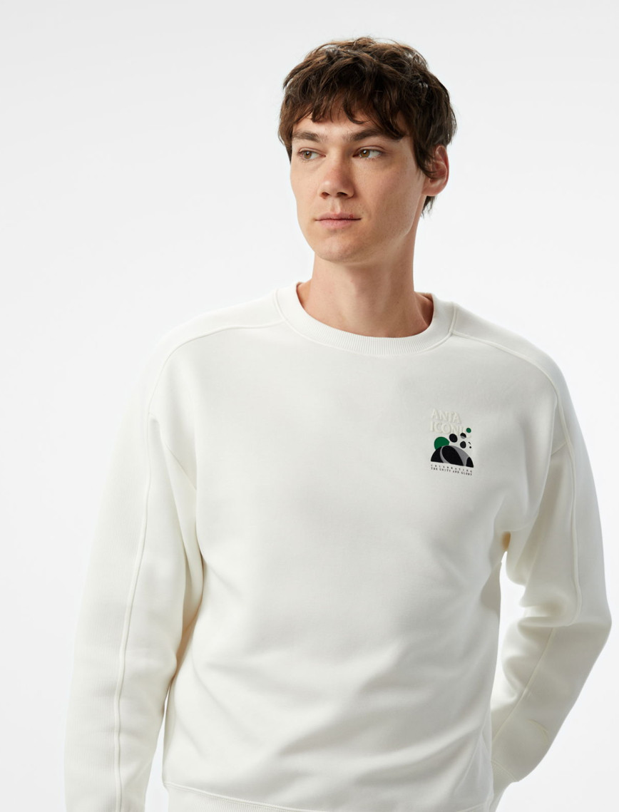 Anta Iconic Erkek Bej Sweatshirt Anta Iconic Erkek Bej Sweatshirt