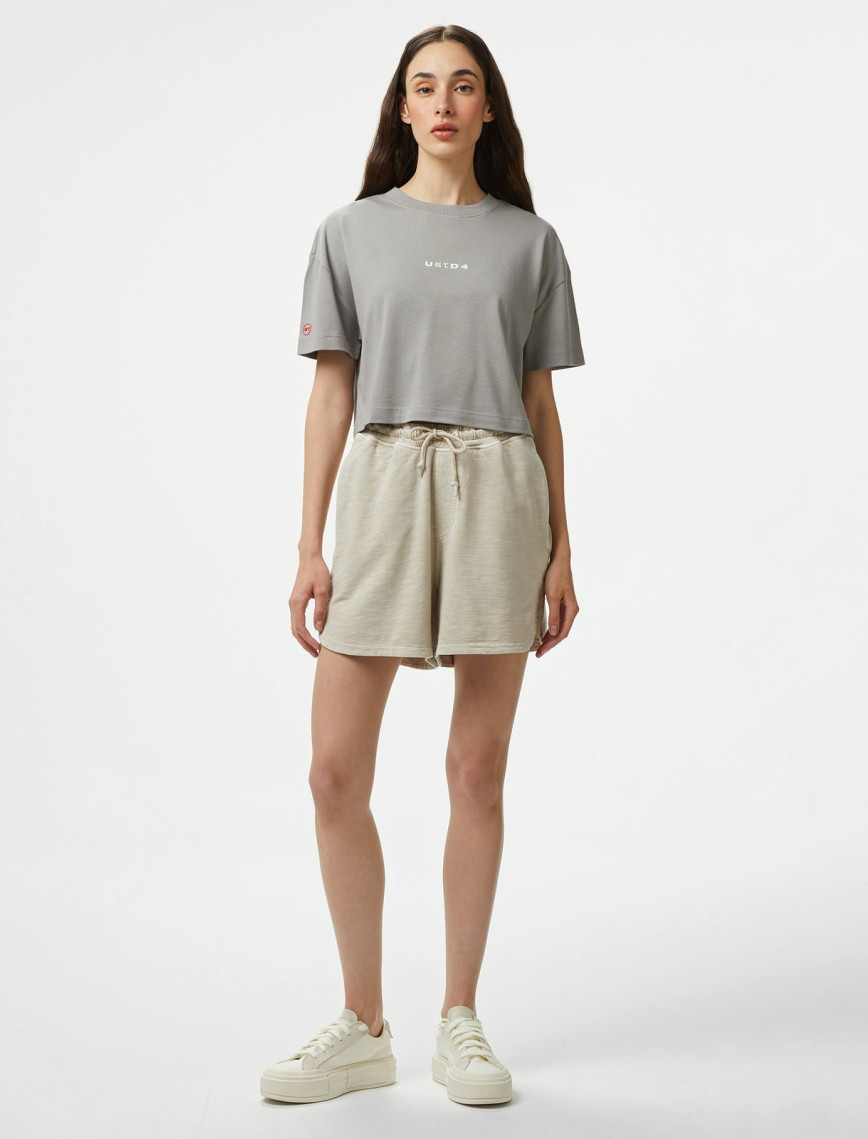 UNITED4 Kadın Gri Şort UNITED4 Kadın Gri Şort