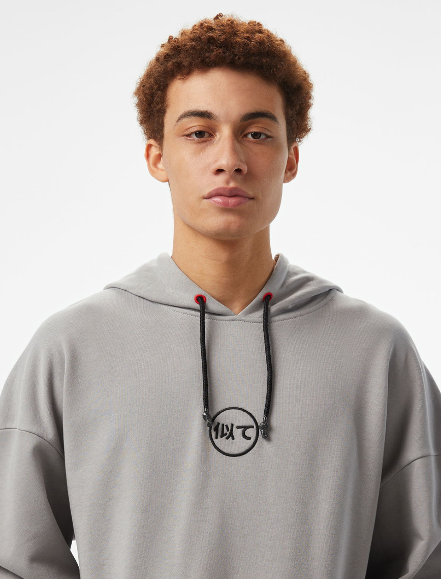 UNITED4 Motto Erkek Gri Hoodie UNITED4 Motto Erkek Gri Hoodie